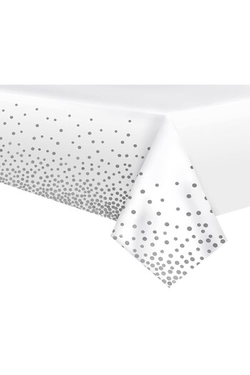 Flippy Tablecloth, Flippy, PEVA, Polka Dot Print, 137 x 274 cm, Waterproof, Grey