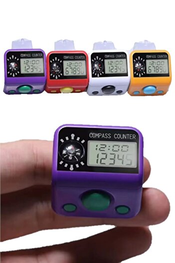 Bundera 2 Gift Rings with Chanting Compass 5 Digit Digital Counter Chanting Prayer Beads Mevlüt Gift