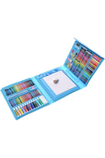 Flippy 208 Piece Set, Complete for Painting and Drawing, Flippy, Briefcase Type, Blue