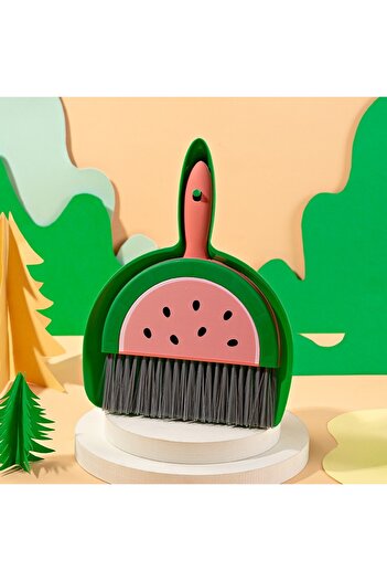 Flippy Mini Broom, Dustpan, Flippy, Household Use, Watermelon Pattern, 23 x 18 cm