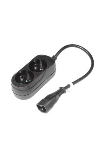 OEM Power adapter cable from UPS IEC C14 to 2x schuko coupler 0.3m JONEX