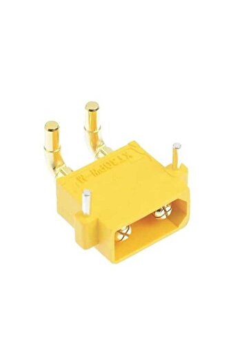 AMASS DC power socket XT30 male 2 pin for PCB THT yellow XT30PW-M