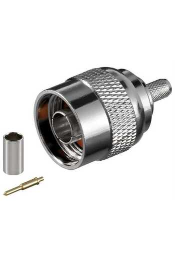goobay N male connector, 5.2 mm cable crimp for RG58 11361