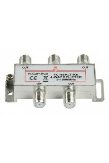 König 4-way TV signal distributor 862 Mhz Konig