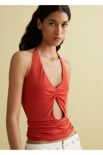 MANGO Woman Red Women's Bustier 77070625