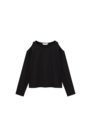MANGO Black Girl's T-Shirt 77024775