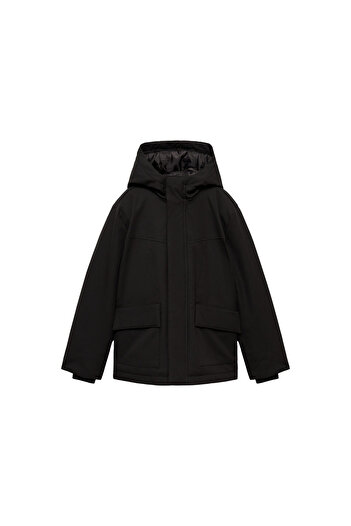 MANGO Boy's Black Coat