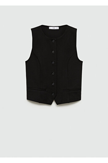 MANGO Woman Black Women's Vest 77084021