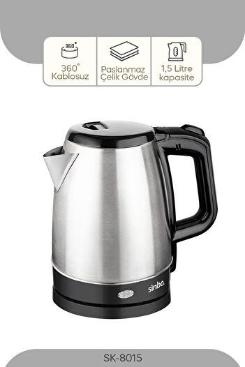 Sinbo Sk-8015 Wireless Water Heater Stainless Steel Kettle