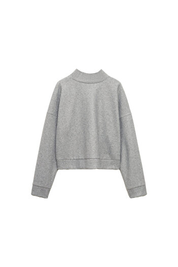 MANGO Gray Women's Sweatshirt 77087685