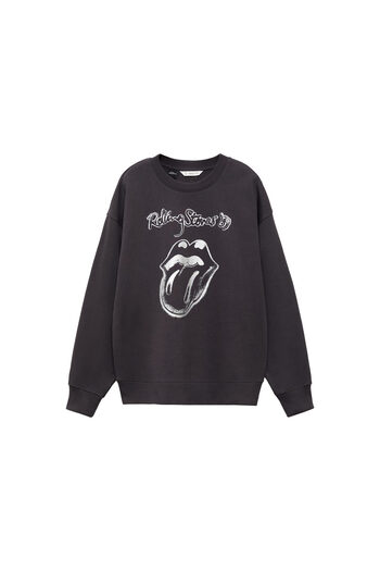 MANGO Anthrazitfarbenes Mädchen-Sweatshirt 87061516