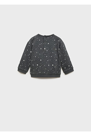 MANGO Φούτερ Unisex Baby Charcoal Color