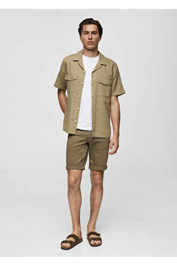 MANGO Khaki Men's Shorts & Bermuda 77090595