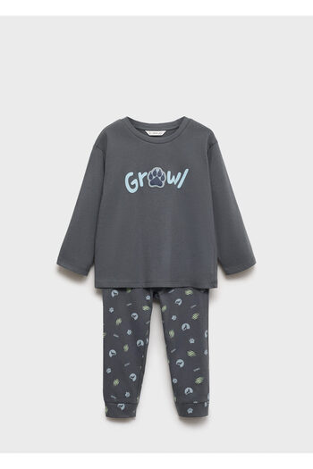 MANGO Baby Boy Charcoal Color Pajama Bottoms