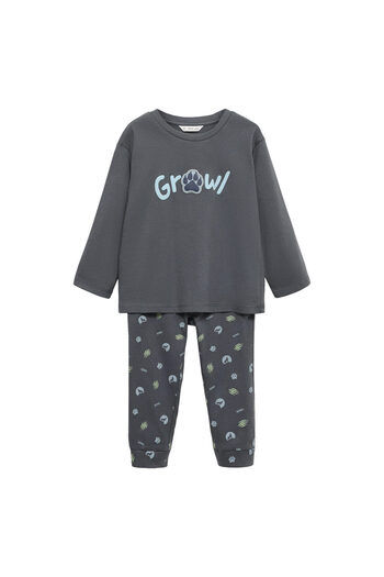 MANGO Baby Boy Charcoal Color Pajama Bottoms