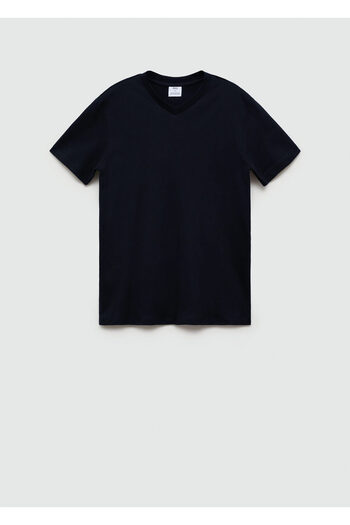 MANGO Ανδρικό μπλουζάκι Navy Blue 77080584