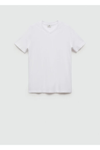 MANGO White Men's T-Shirt 77080584