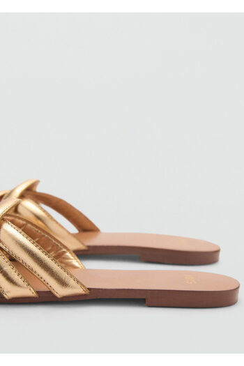 MANGO Woman Gold Women's Sandals 77043672