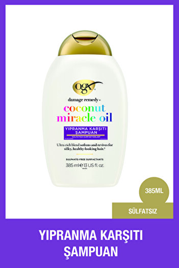OGX Yipranma Karşiti Coconut Miracle Oil Sülfatsız Şampuan 385 ml