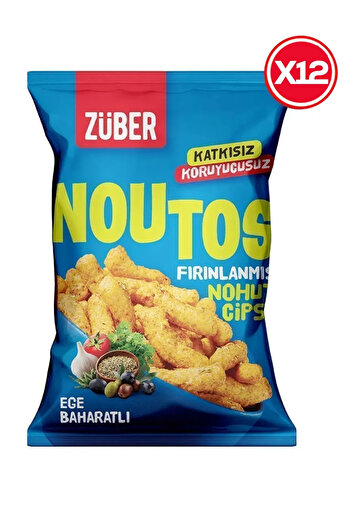 Züber Noutos Baked Chickpeas Chips Aegean Spicy 55g X 12 Pack
