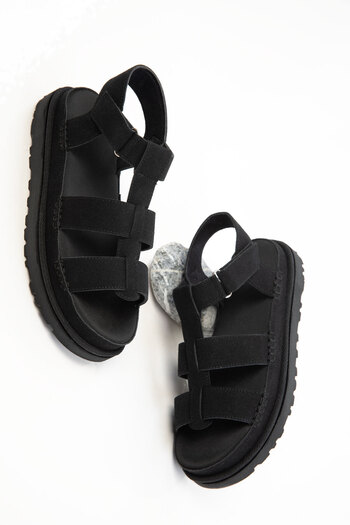 SOHO Black Suede Women's Sandals 20614