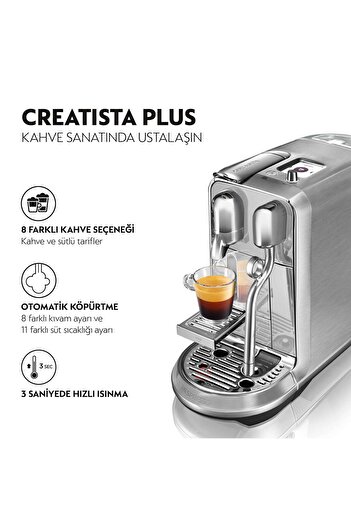 Nespresso J520 Creatista Plus Espresso Coffee Machine with Milk Solution