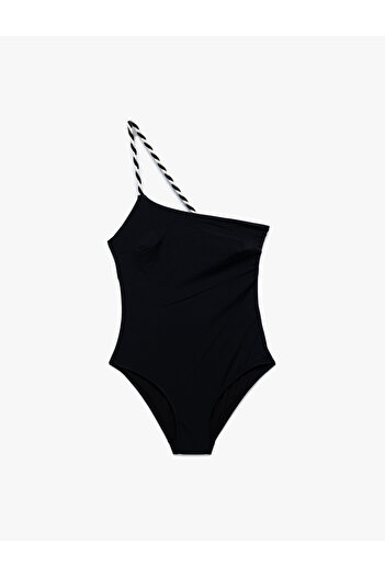 Koton Color Contrast One Shoulder Swimsuit
