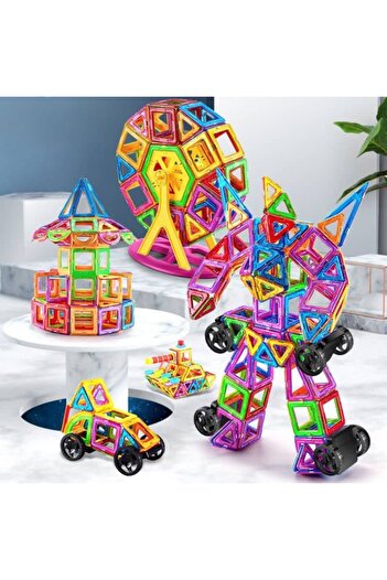 Yelajoy 95-Piece Magnetic Building Blocks Set,3D Educational Diy Construction Toy,for Boys and Girls