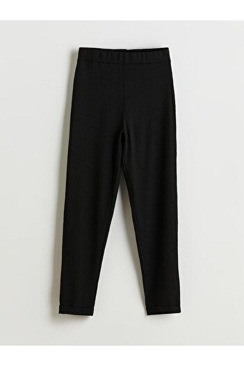 LC Waikiki Elastic Waist Carrot Cut Textured Women's Trousers (S5)