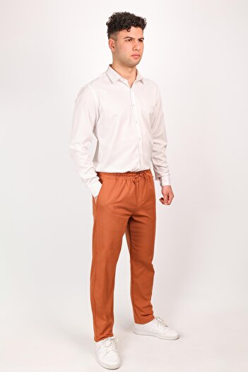 EXPIER Men's Regular Fit Regular Fit Chino Jogger Elastic Straight Leg Pants