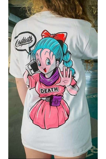 PENTHİLUS Comfortable Short-Sleeved T-Shirt - Cartoon Print, Round Neck, Summer Design