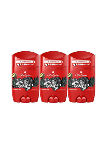 Old Spice Set of 3 Antiperspirant Stick 50ml Wolfthorn, Intense Fresh Fragrance