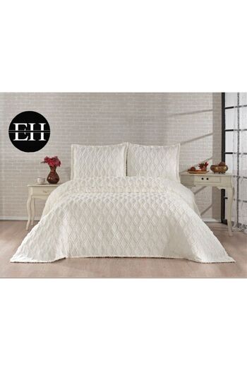 ELVİRAHOME Double 3 Pcs Nordic Bedspread Set-Bed Cover Set-Pike Set Daily Dowry
