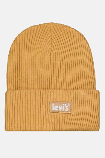 Levi's Men Brand Logo Knitted Beanie, Yellow
