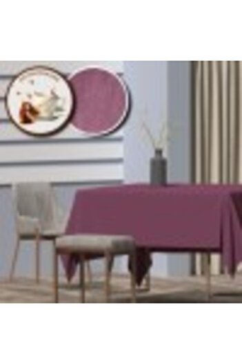Pucioasa Teflon-coated cotton tablecloth, 160x320cm, purple
