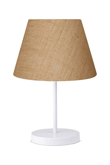 HOMİNG Jute Fabric White Body Lampshade Ayd-3120