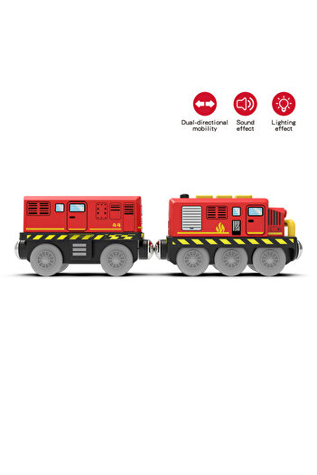 Choice Red Kid Magnetic Electric Train Car Locomotive Wooden Track Slot Diecast Railway With Two Carriages