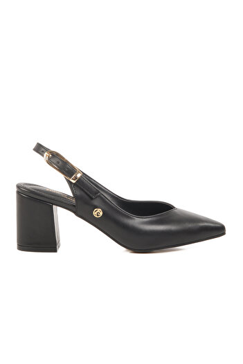Pierre Cardin Black Heeled Women's Evening Dress Shoes Pc-54706 Z