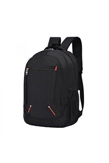 zola Waterproof teenage backpack, 2 compartments, black with red, 45x31x16 cm