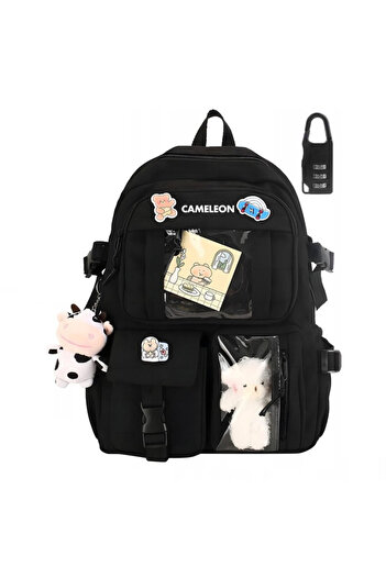 zola School bag for teenagers, waterproof, combination lock, key rings, 44x31x14 cm