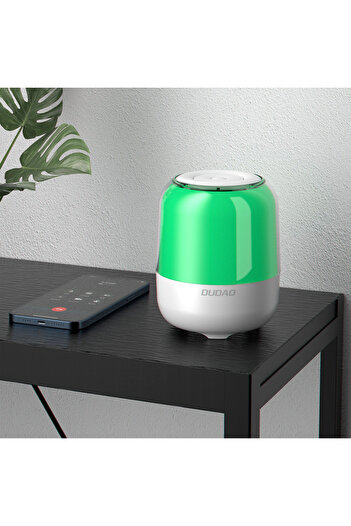 DUDAO Wireless Speaker, Bluetooth 5.0, 5 W, 1200 mAh Battery, RGB Lighting, LED, TF/SD Card Reader - White
