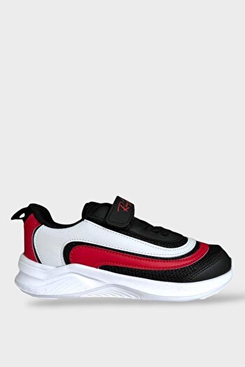 Liger Black and Red Children's Sports Shoes - Lace-Up and Velcro