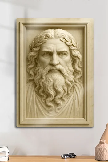 DekorHane 3D Metal Printing - Greek God Figured, Mythological Sculpture, Decorative Painting, Art, Home Decoration