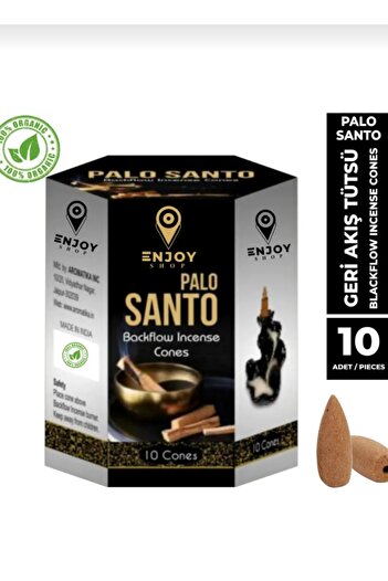 ENJOY SHOP Palo Santo Kokulu Geri Akışlı Tütsü Konikleri 10 Adet / Pieces Backflow