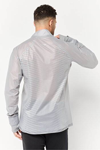 hoka Men Sportswear Fit Long Sleeves Training Jacket, Grey