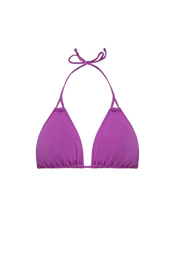 AQUAVİVA Women's Purple Stella Halterneck Drawstring Triangle Bikini Set