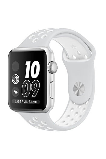 REDz Accessories Curea sport perforată pentru Apple Watch, silicon, gri-alb - 44/45/46/49 mm, mare