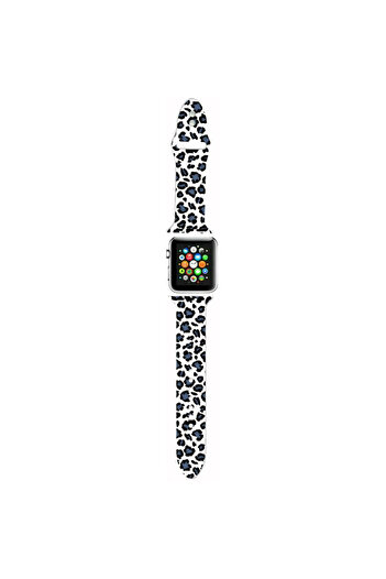 REDz Accessories Curea cu imprimeu animal, silicon, pentru Apple Watch, reglabilă, albă și albastră - 44/45/46/49 mm