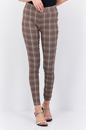 Tommy Hilfiger Women Plaid Skinny Pants, Multicolor