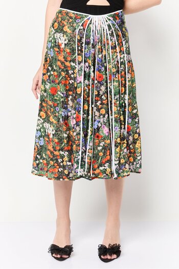 Stella McCartney Women Floral Pattern Midi Annie Skirt, Multicolor